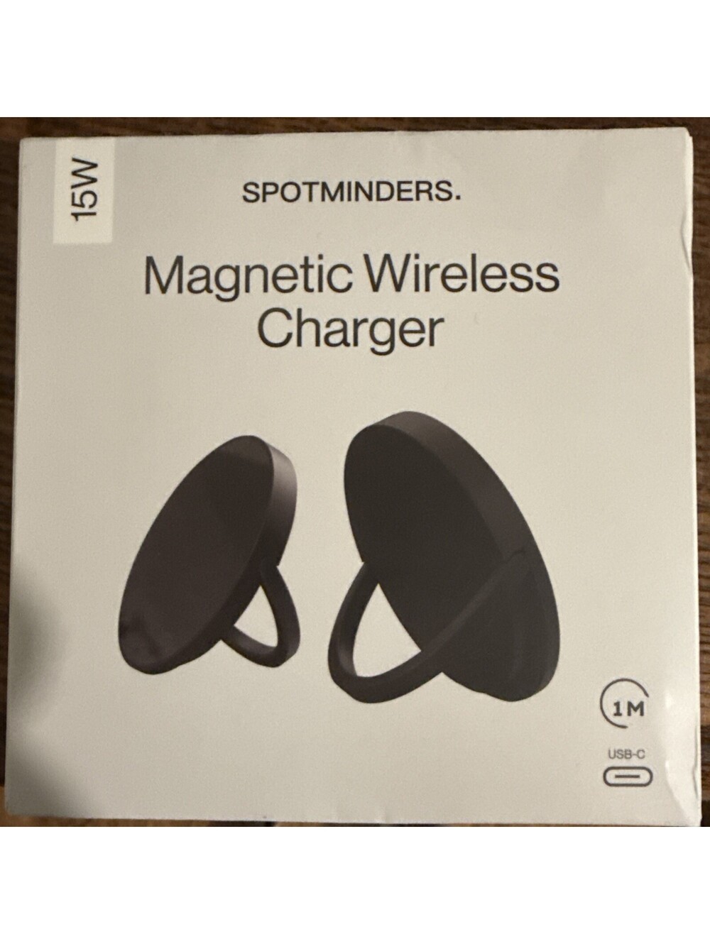 Spotminders 15W Magnetic Qi Wireless Charger USB-C 1M MagSafe Compatible New